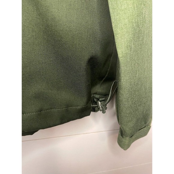 DIP Unisex Color Block Green Pullover Hooded Rain Jacket Wind Breaker Sz. Medium - Picture 4 of 6